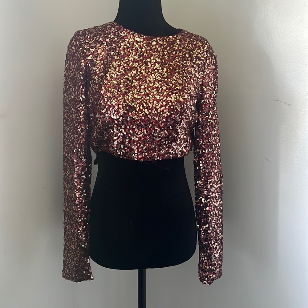 Crop sequin top by LULUS